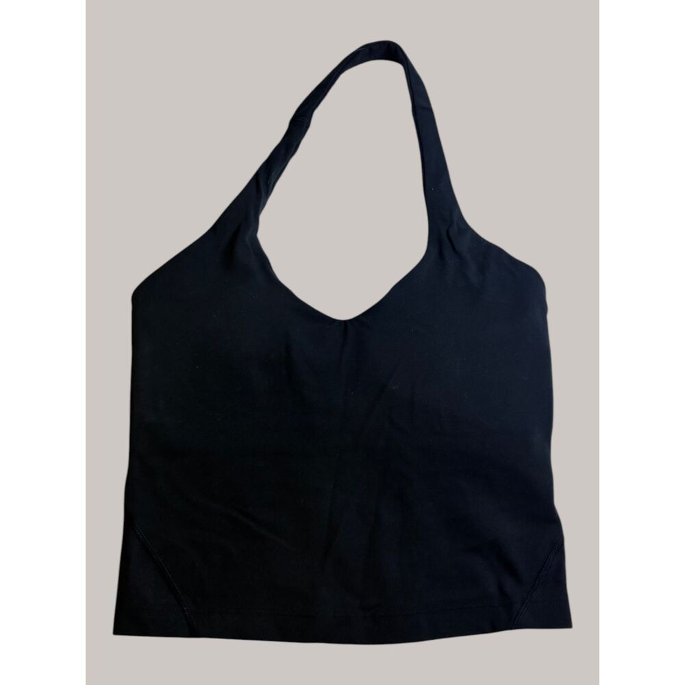 Lululemon Women's Black Halter Neck Athletic Tank Top Size 2